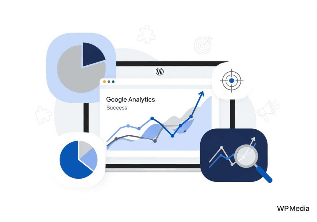 Illustration över Google analytics på din hemsida i WordPress