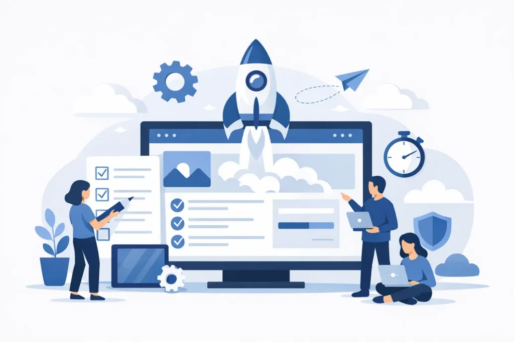 Checklist for website launch for companies