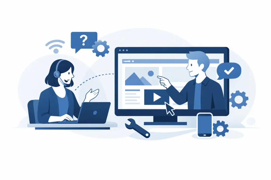 How does remote website assistance work?