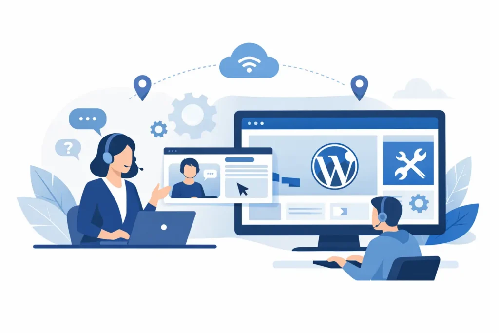 Fjärrhjälp för WordPress-hemsida i praktiken 1 Fjärrhjälp för WordPress-hemsida i praktiken