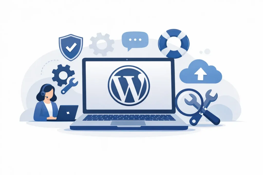 What is included in WordPress support?